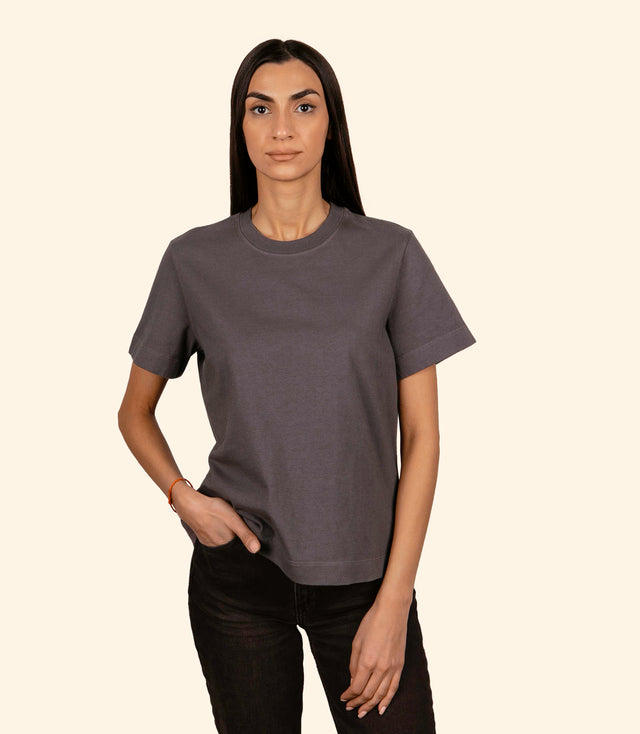 Organic Cotton Gray T-shirt - Women - Echo Park